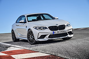 silver BMW coupe, BMW M2 Competition, 2018, 4K