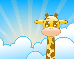 Giraffe illustration HD wallpaper