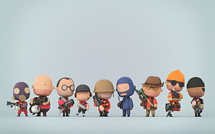 anime characters, video games, minimalism, Team Fortress 2, artwork