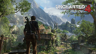 Uncharted 4 digital wallpaper, Uncharted 4: A Thief's End, PlayStation 4