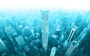 high-rise buildings, city
