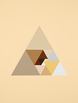 triangular decor, digital art, Android L, minimalism, pattern HD wallpaper