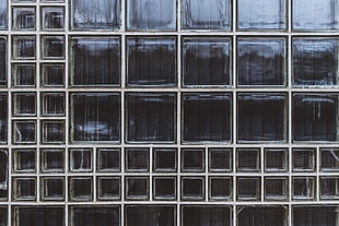 clear glass-panel frame