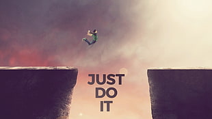 Just Do It wallpaper, motivational, Nike, jumping HD wallpaper