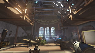 brown wooden roofing, EICHENWALDE, Overwatch, EICHENWALDE(Overwatch) HD wallpaper