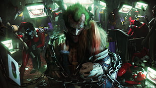 Harley Quinn and The Joker fanart, Urbanator, Batman: Arkham Knight, fan art, Joker HD wallpaper