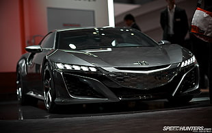 black and white car scale model, car, Acura NSX