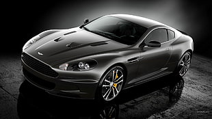 black Aston Martin coupe, Aston Martin DBS, car, Aston Martin