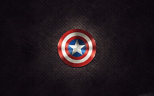 Captain America shield, Captain America, logo, Marvel Comics, diamond plate