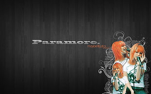 Paramore Hailey Williams poster with black and gray background