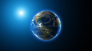 earth digital wallpaper, planet
