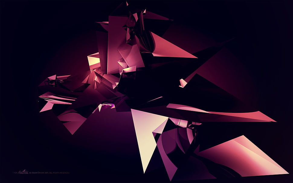 purple abstract painting HD wallpaper