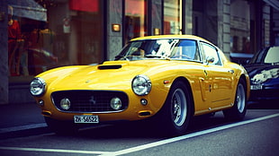 red car, Ferrari, Ferrari 250, car, yellow cars