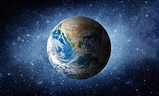 planet earth wallpaper, digital art, Earth, artwork, space art HD wallpaper