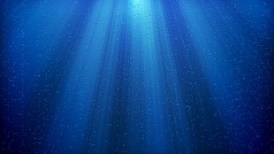 blue light ray, water, bubbles, artwork