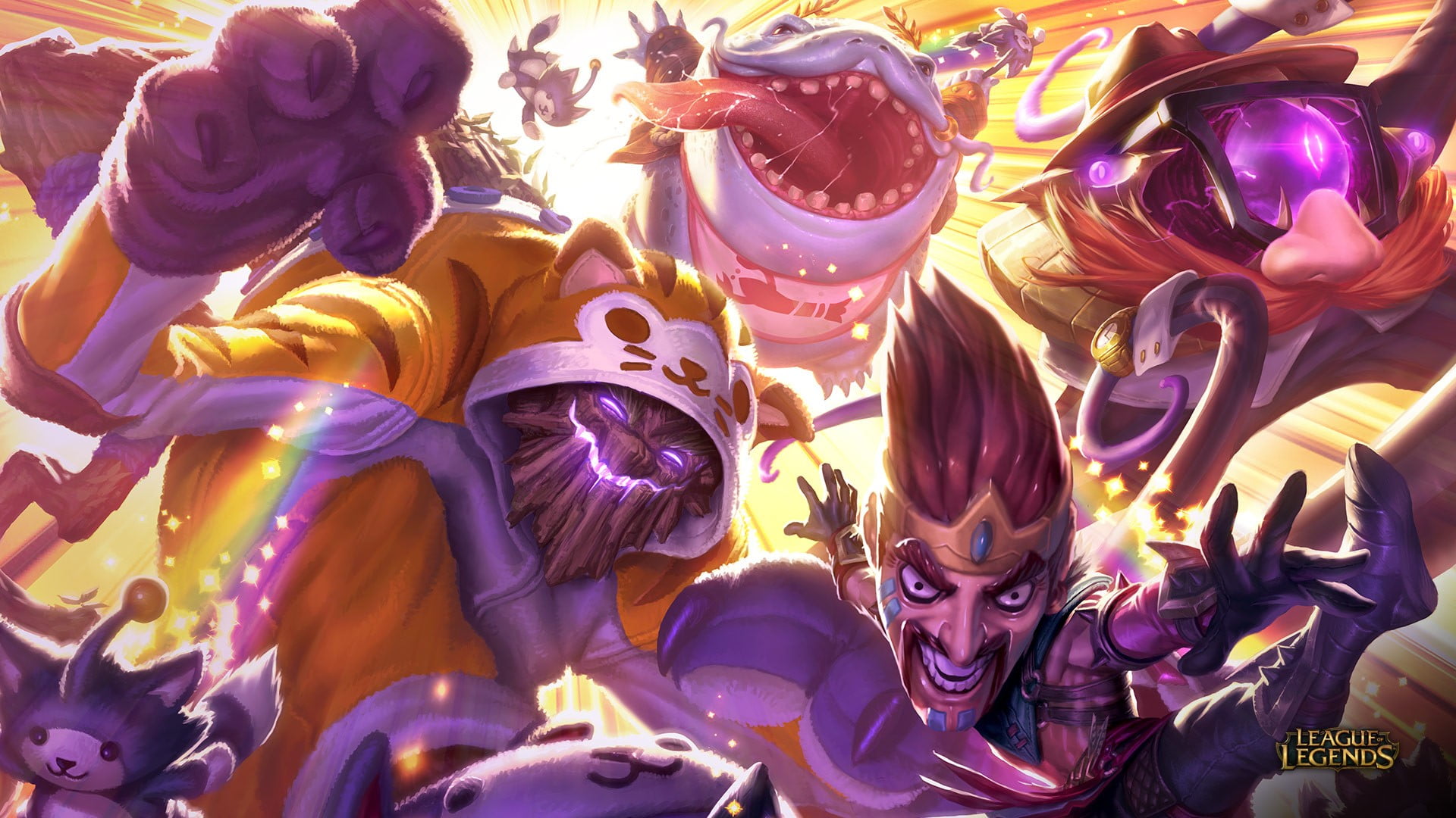 League of Legends digital wallpaper, League of Legends, Draven, Maokai (League of Legends), Tahm Kench (League of Legends)