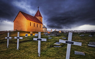 graveyard near church
