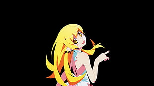 girl in yellow hair anime character HD wallpaper
