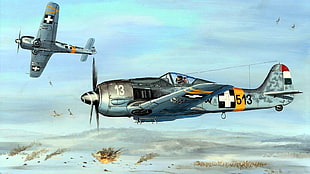 military aircraft illustration, World War II, fw 190, Focke-Wulf, Luftwaffe HD wallpaper