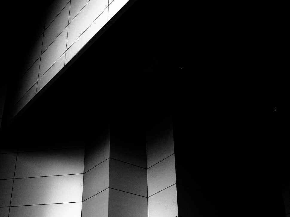 black and white abstract painting HD wallpaper