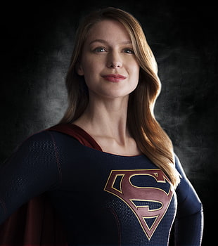 Supergirl looking up
