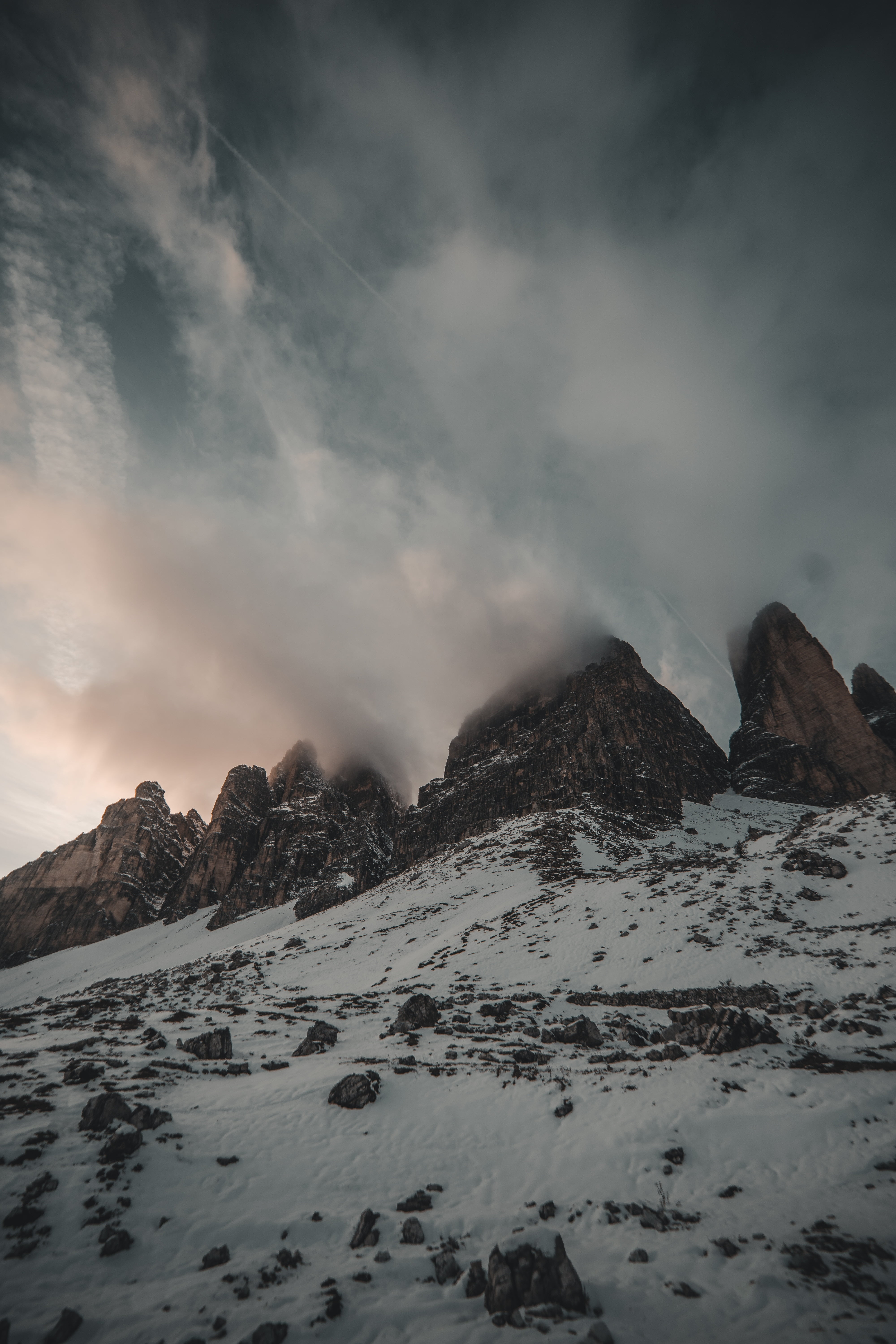 Argentina Mountains Sky Patagonia Clouds Snow 5k Wallpaper