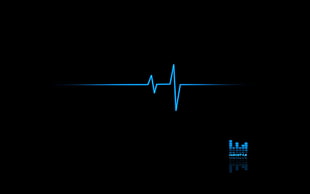 blue heart rate graph HD wallpaper