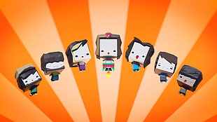 assorted character illustration, Game Grumps, PixlPit, low poly HD wallpaper