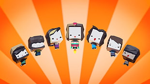 assorted character illustration, Game Grumps, PixlPit, low poly
