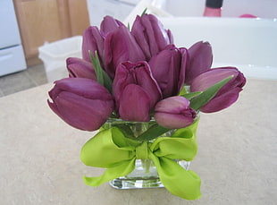 purple tulip bouquet