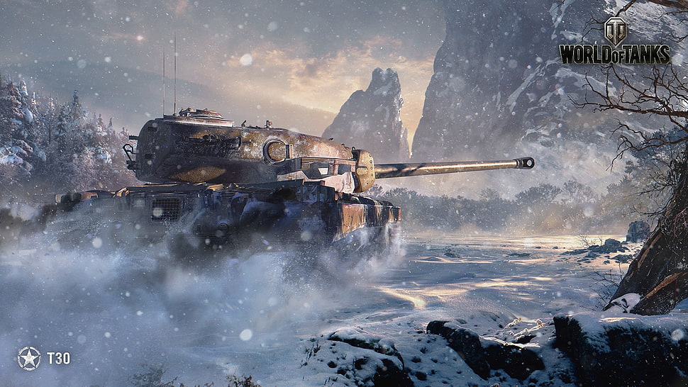 World of Tanks wallpaper, World of Tanks, military, snow, mountains HD wallpaper