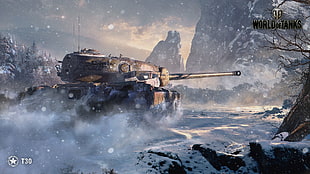 World of Tanks wallpaper, World of Tanks, military, snow, mountains
