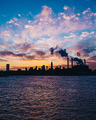 high rise buildings, New york, Usa, Evening HD wallpaper