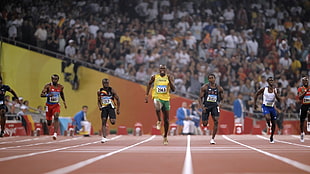 Usain Bolt, running HD wallpaper