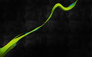 green and black abstract illustration
