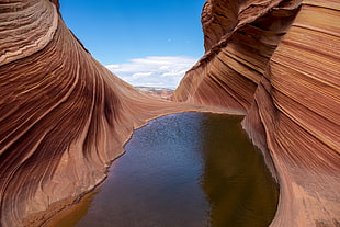 landscape photography of The wave in arizona HD wallpaper