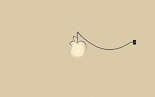 white LED light illustration HD wallpaper