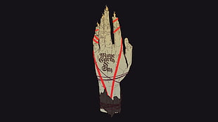 sketch of left hand, Queens of the Stone Age, hands HD wallpaper