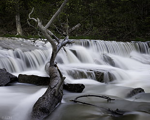 time lapse photography of waterfalls, deep creek