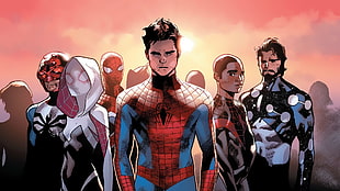 Marvel superheroes digital wallpaper