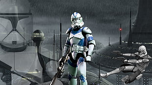 Stormtrooper illustration, clone trooper, Star Wars