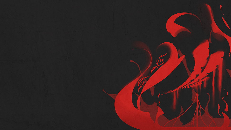 red fire illustration HD wallpaper