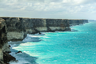 ocean and cliff, nature, sea, Great Australian Bight HD wallpaper