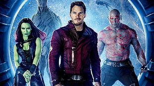 Guardians of the Galaxy movie wallpaper, Guardians of the Galaxy, Marvel Comics, Star Lord, Gamora 