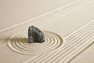 photo of gray stone fragment