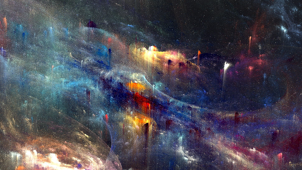 abstract painting, space HD wallpaper
