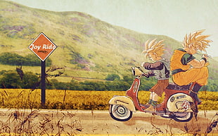 Gohan and Son Goku illustration HD wallpaper