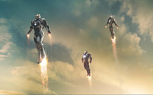 three Iron Man paintins, Iron Man 3, Iron Man HD wallpaper