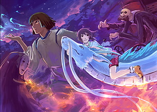 animated characters digital wallpaper, Studio Ghibli, Spirited Away, anime, Chihiro