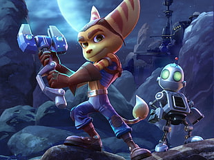 Ratchet and Clank digital wallpaper
